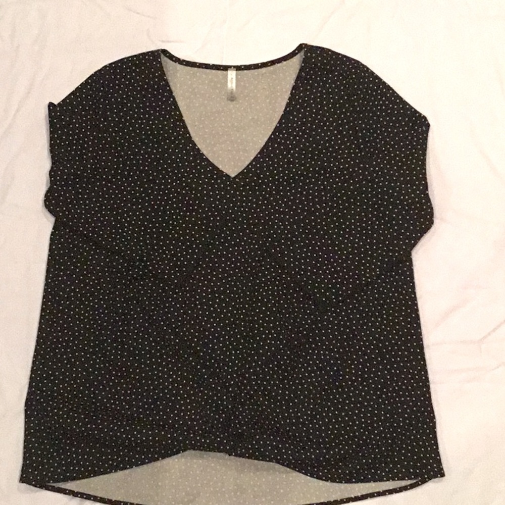 Black and White Polka Dot Top